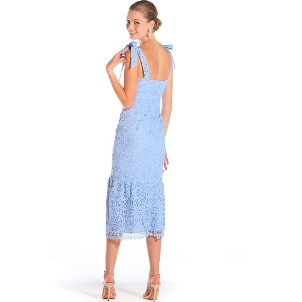 Mestiza New York Clara Midi Dress Womens 12‎ Large Lace Floral Wedding Guest New